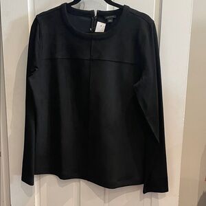 Ann Taylor Elegant Black Long Sleeve Blouse